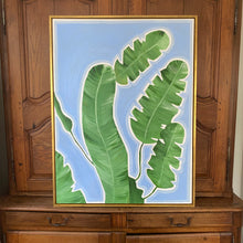 Load image into Gallery viewer, “Banana Leaf Blue” Framed